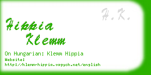 hippia klemm business card